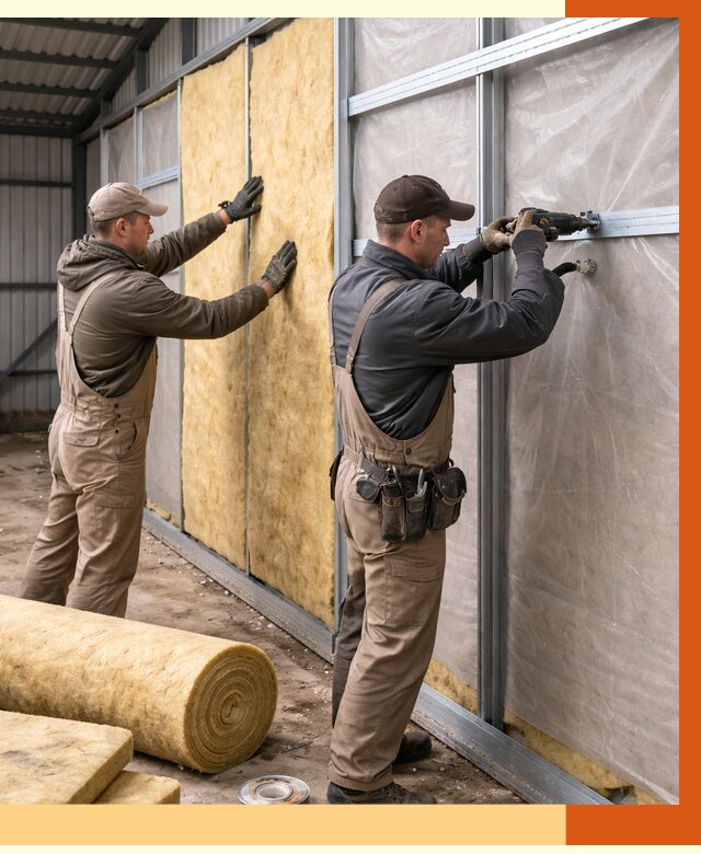 Утепление металлического ангара в Химках от 4924 руб/м2 — услуги под ключ | ТепломастерХмк