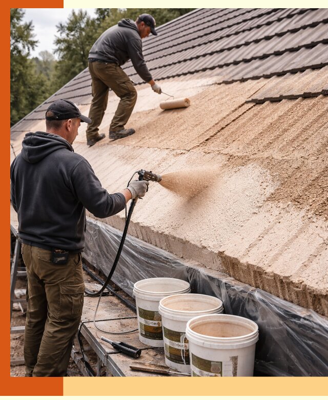 Утепление кровли жидкой пробкой в Химках для домов и зданий