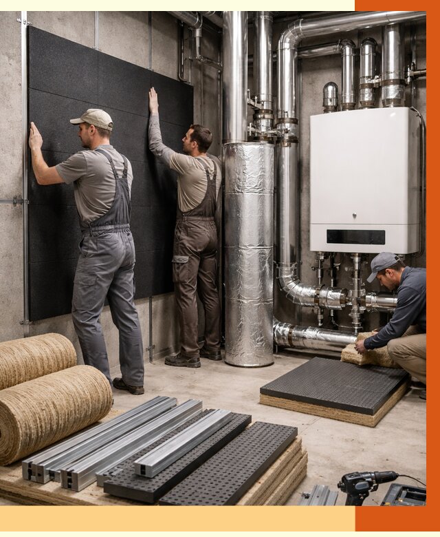 Шумоизоляция котельной в Химках от 6739 руб. под ключ | Профессиональная звукоизоляция — ТепломастерХмк