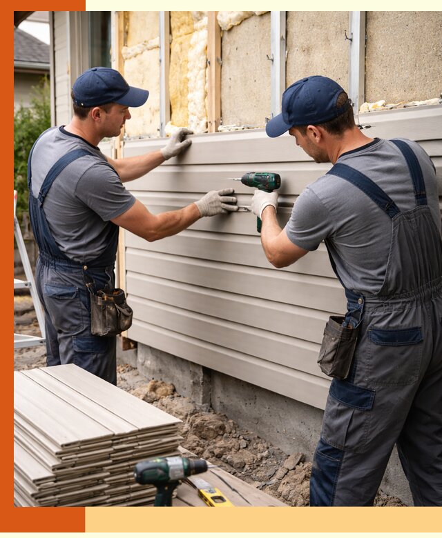 Монтаж сайдинга после утепления в Химках качественно и надежно